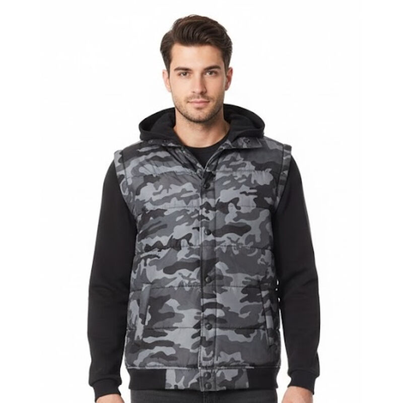 Nylon Vest with Fleece Sleeves Thumbnail