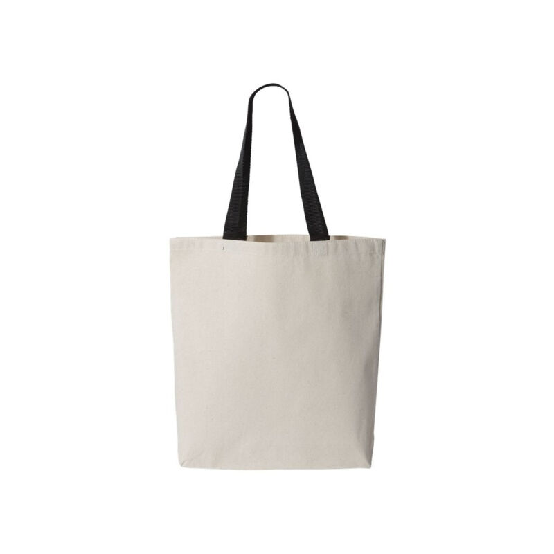 11L Canvas Tote with Contrast-Color Handles Thumbnail