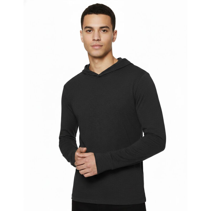 Unisex Triblend Hooded Long Sleeve Pullover T-Shirt Thumbnail