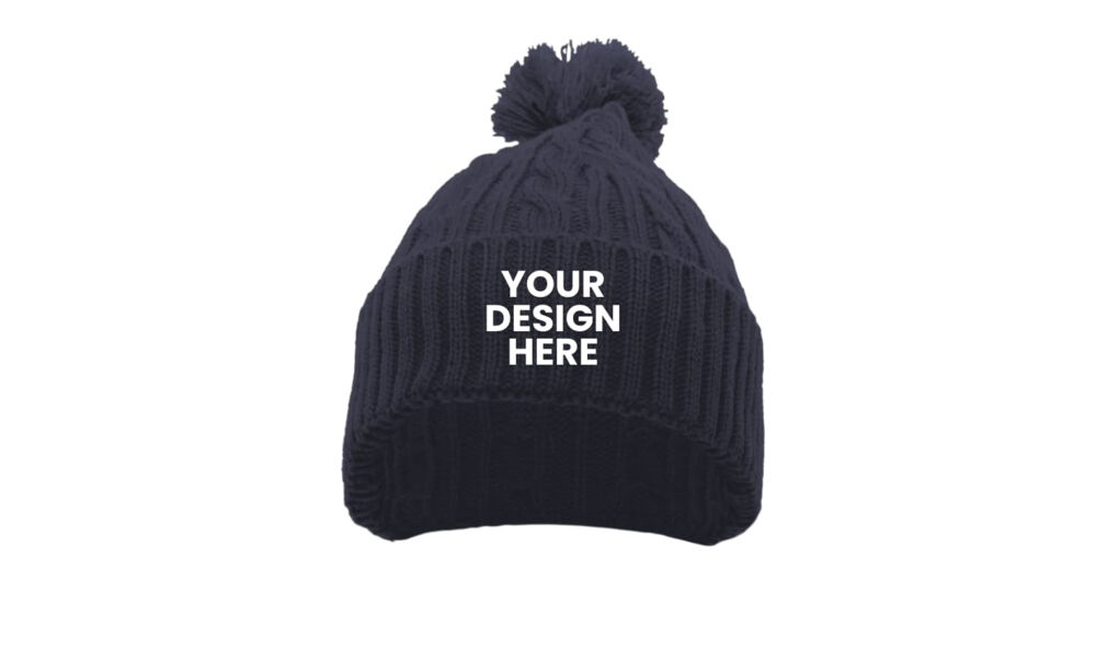 Cable Knit Pom-Pom Beanie Thumbnail