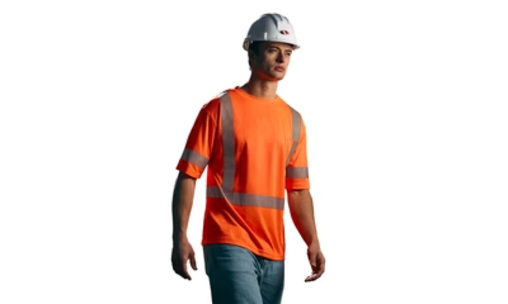 Hi-VIS T-shirt with Segmented Stripes Thumbnail